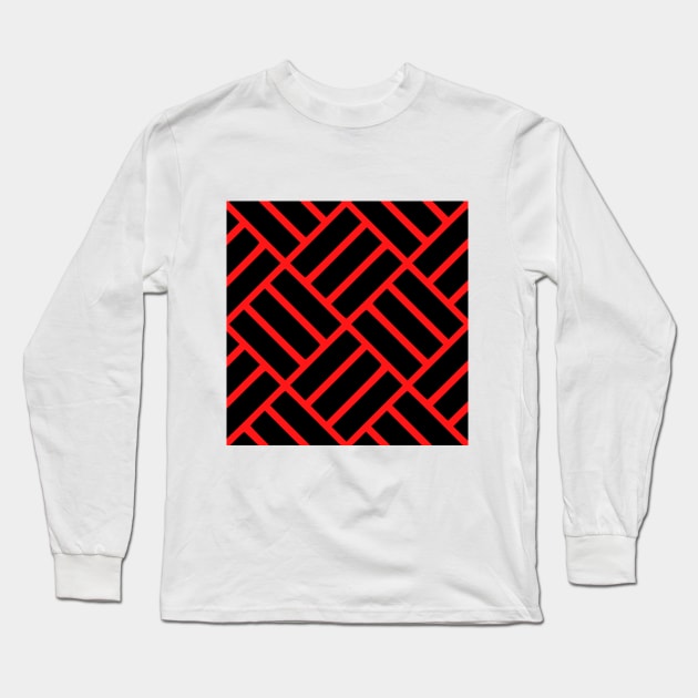 Black and red designs Long Sleeve T-Shirt by Cozy infinity